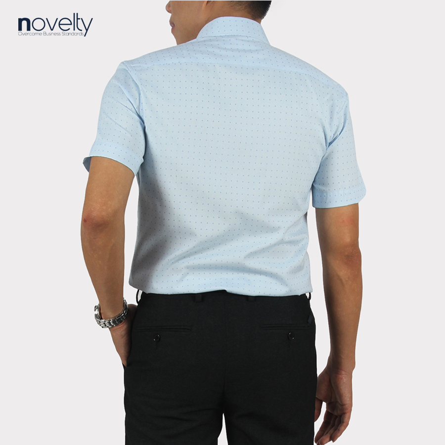 Áo sơ mi nam ngắn tay Novelty Regular fit hoa văn NSMMINMTCR220929N