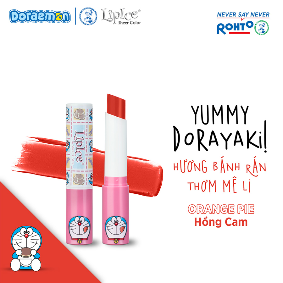 Son Dưỡng Có Màu Tự Nhiên LipIce Sheer Color x Doraemon 2.4g (Phiên Bản Giới Hạn) - Hồng Đào Tươi Tắn