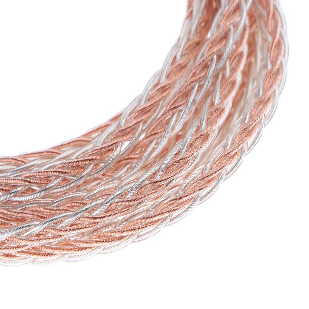 2 Pieces 7N Copper OCC Upgrade Cable woven wire for Earphone
