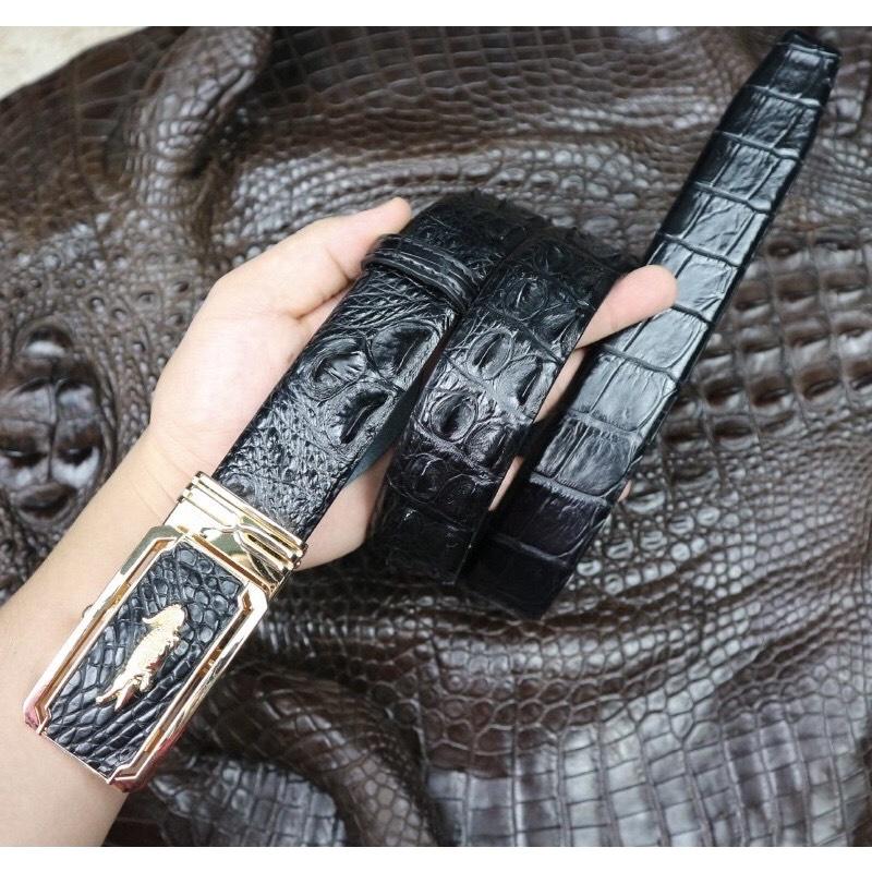 Thắt lưng da cá sấu liền nguyên con chính hãng cao cấp 100% NGƯỜI SÀNH DA