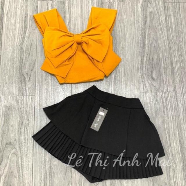 Áo nơ hai dây bảng to