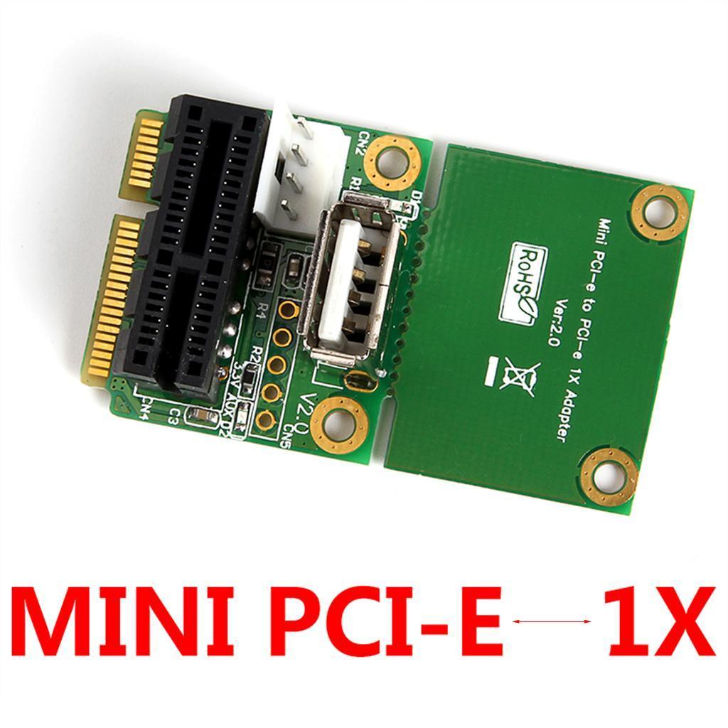 PCI Express X1 to Mini PCIe Adapter Card Converter Support USB Device