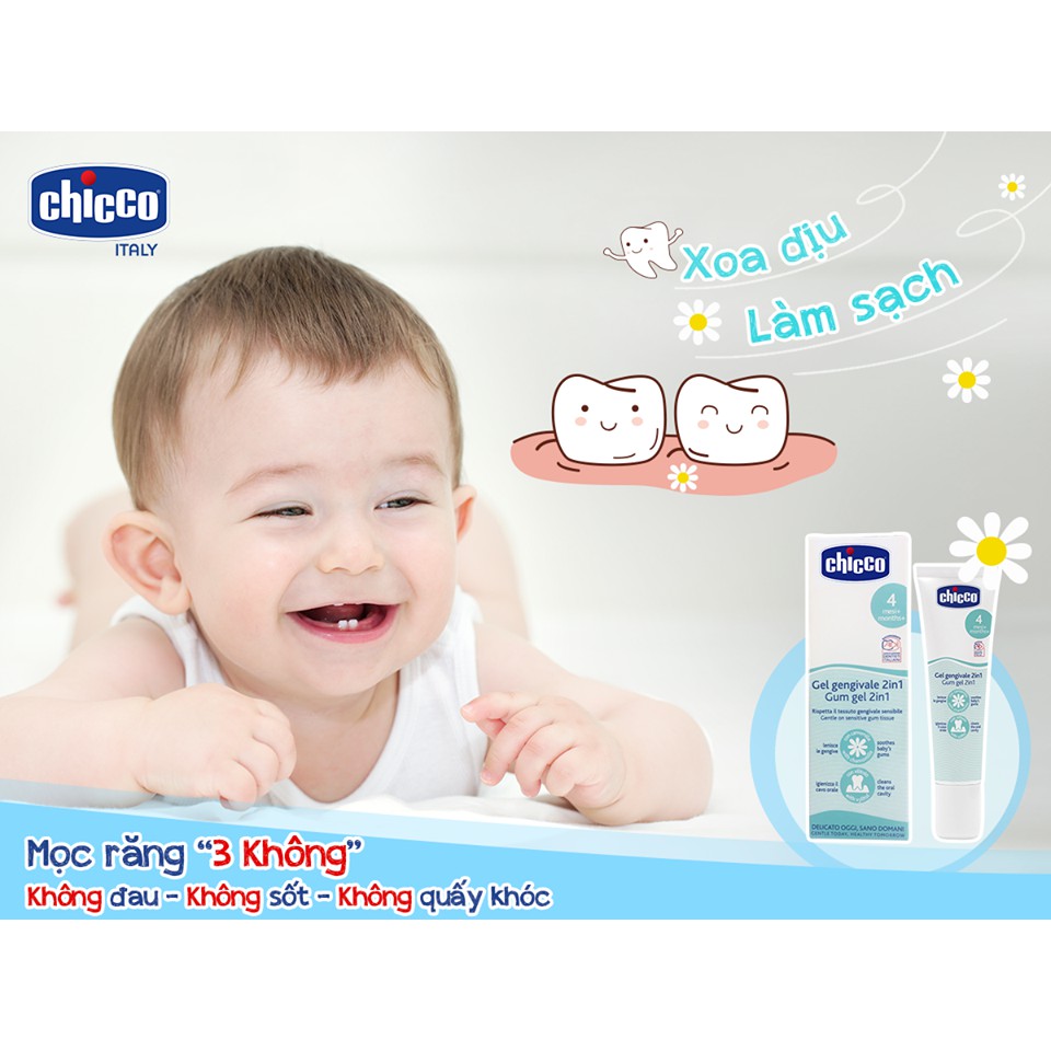 Gel bôi lợi cho bé mọc răng Chicco 4M+