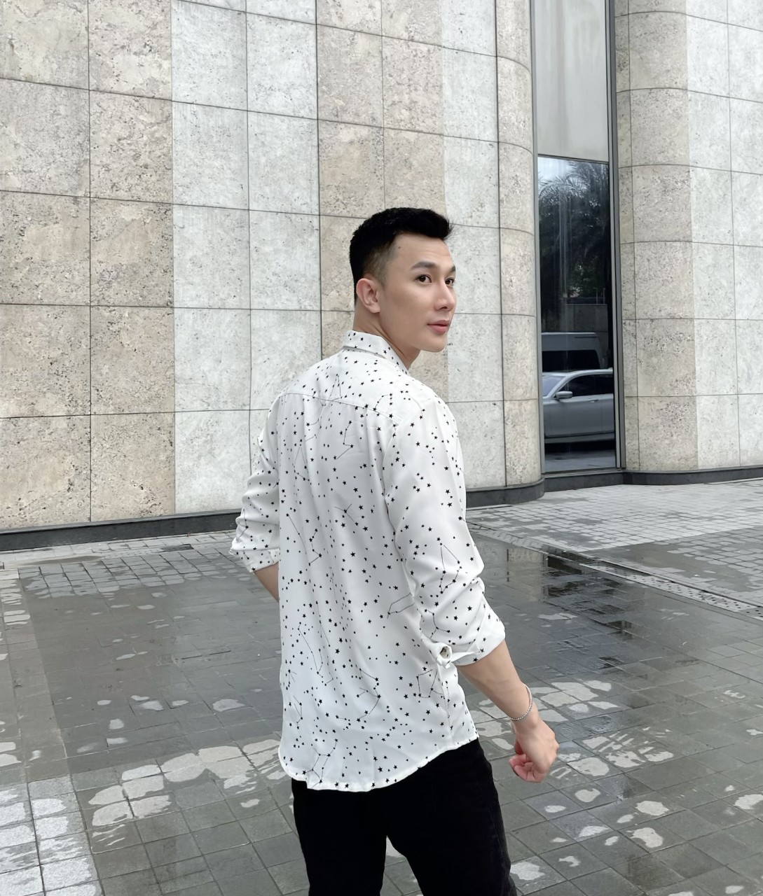 Áo sơ mi nam dài tay vải lụa cao cấp X1