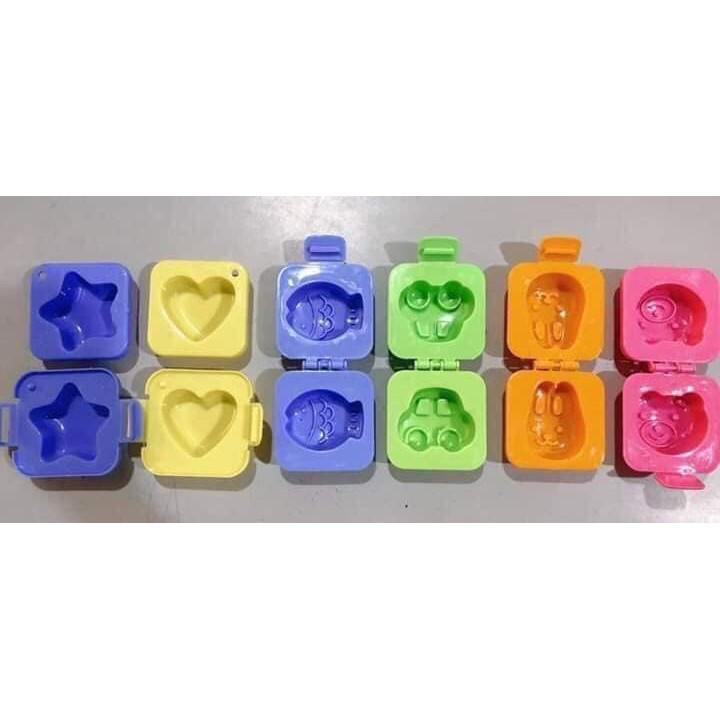 Bộ 6 khuôn cơm khuôn thạch hình ngộ nghĩnh cho bé