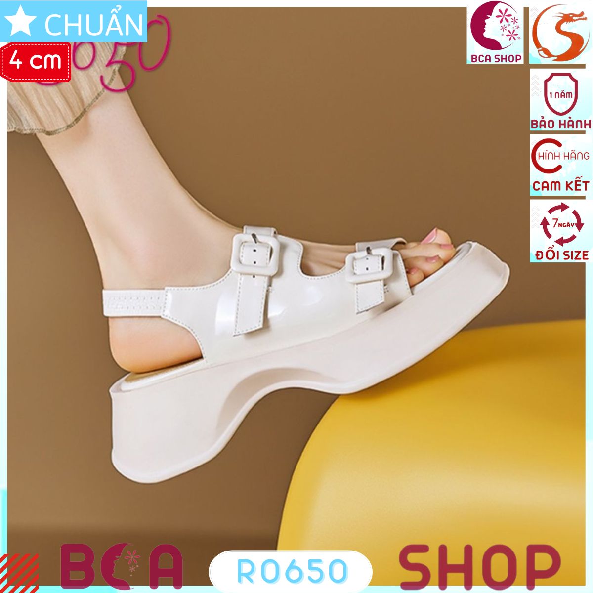 Dép Cao Gót 4 phân RO650 ROSATA tại BCASHOP Đế Cao Su Êm Ái, Thiết Kế Độc Đáo và Hiện Đại, Phong Cách