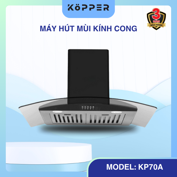Máy Hút Mùi Nhà Bếp Kính Cong Kopper KP70A/70C Hàng Chính Hãng