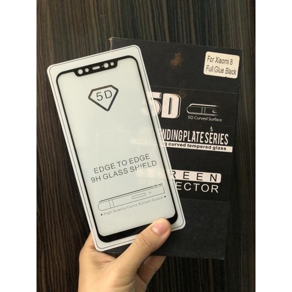 Cường lực 5D Xiaomi Mi 8 full keo vát cạnh 2.5 siêu mượt
