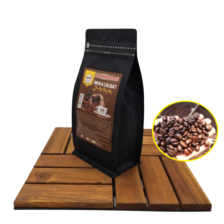 Cà Phê MoKa Rang Môc Nguyên Chất -(Cầu Đất) Hương Mạnh Mẽ (Dạng xay ,pha phin) - Gói 500g - Coffee New