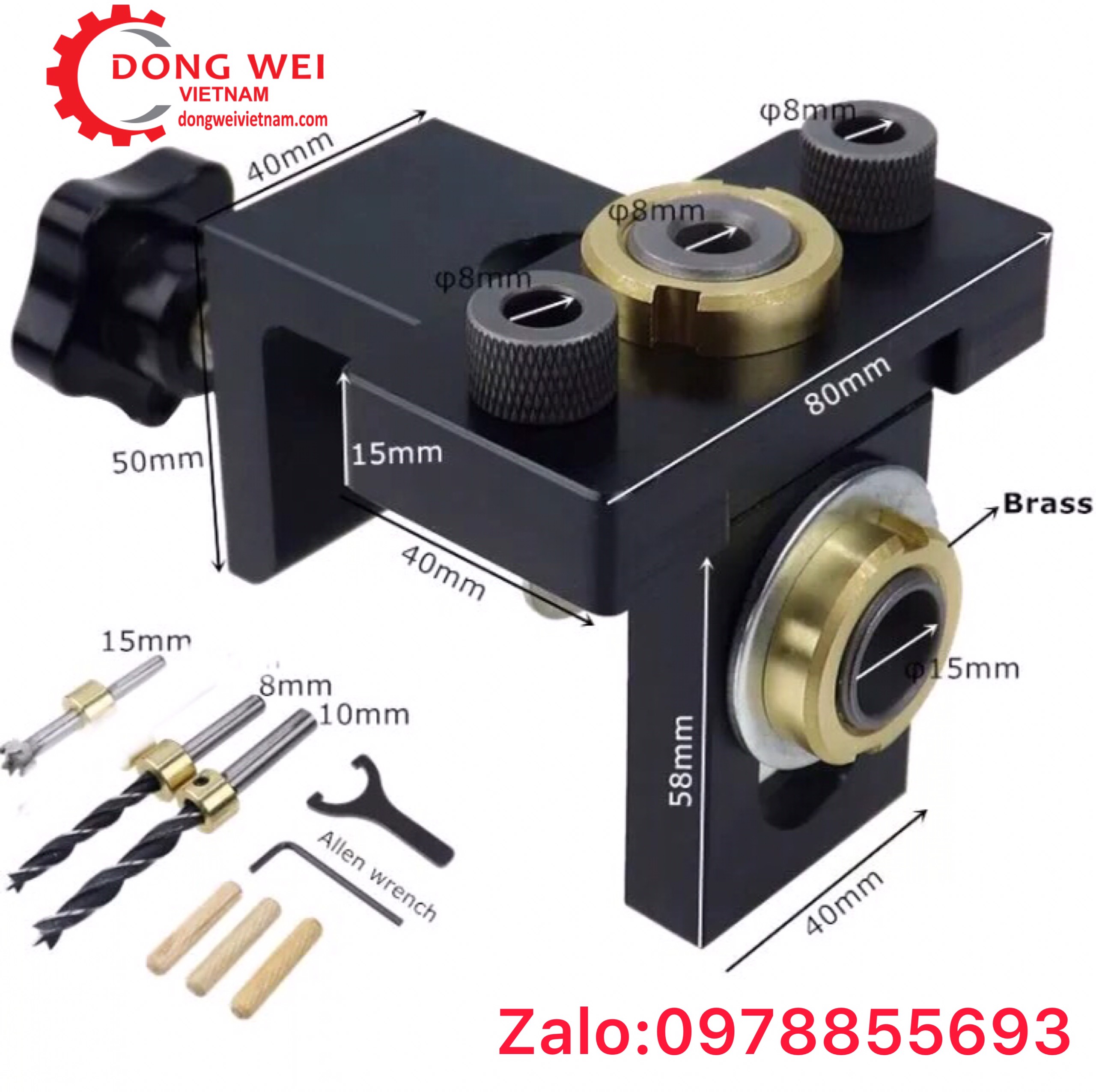 Bộ cữ khoan ốc cam, chốt gỗ cao cấp