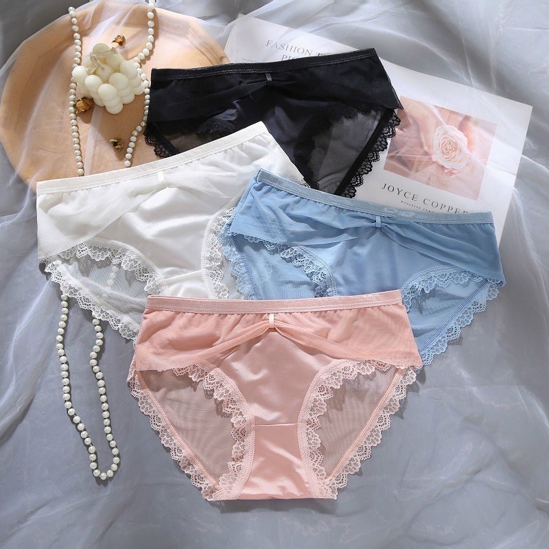 Quần lót nữ viền ren quyến rũ, xuyên thấu sexy gợi cảm mã 033