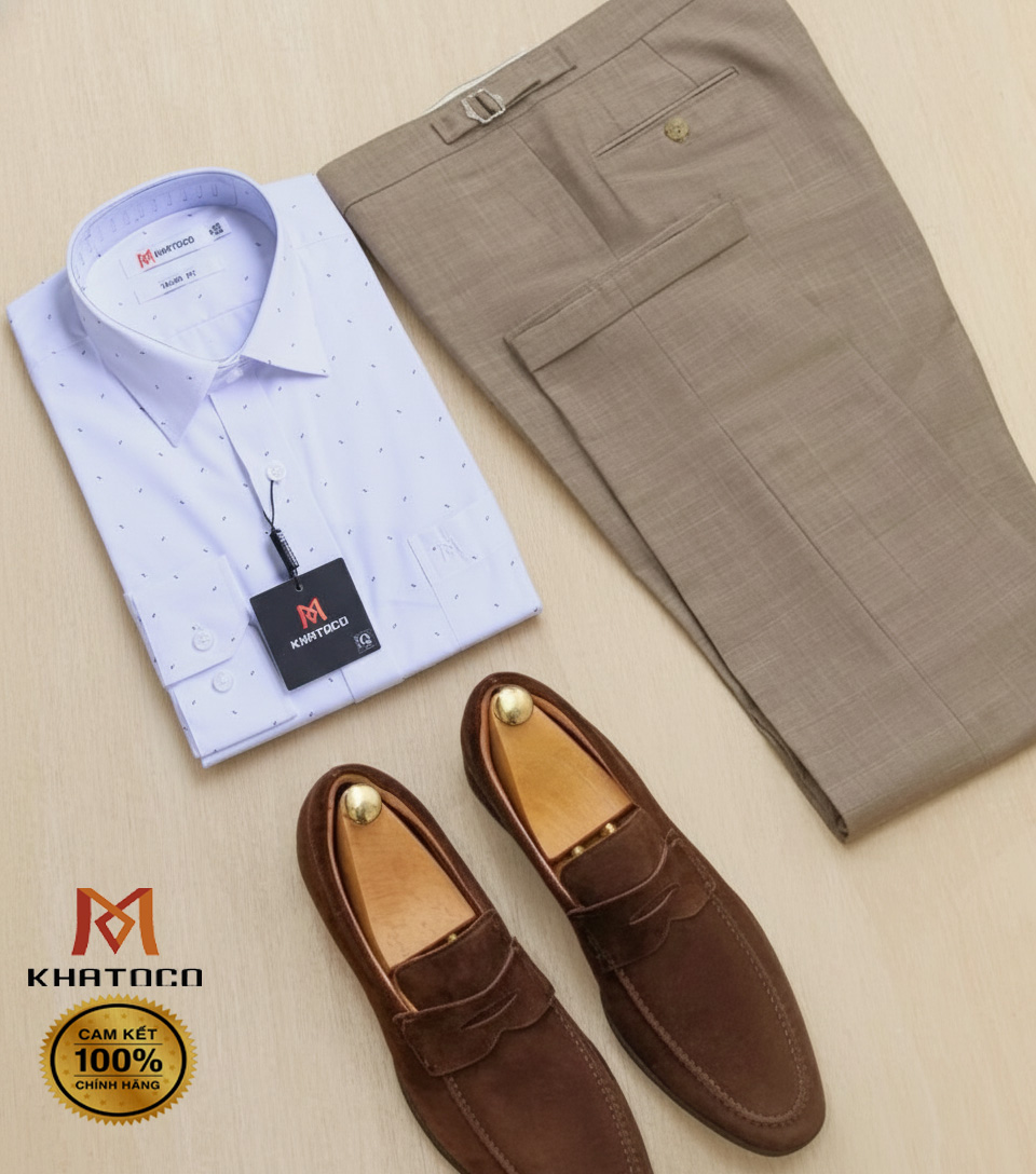 Áo sơ mi tay dài Khatoco  (S-2XL)