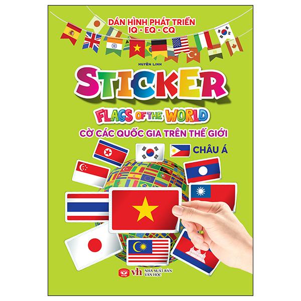 Sách - Sticker Flag Of The World - Cờ Các Quốc Gia Trên Thế Giới - Châu Á