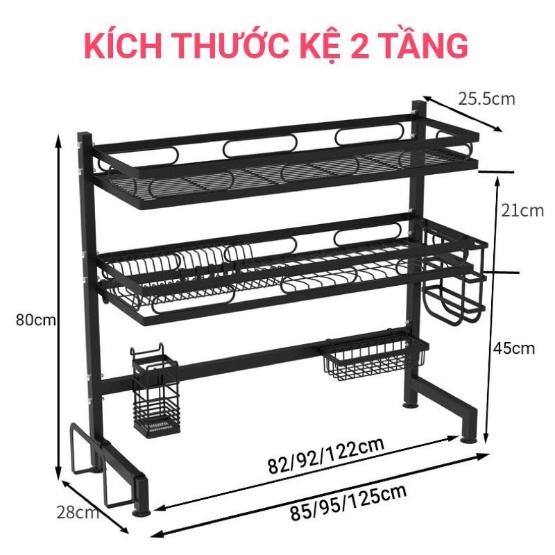 Kệ Để Chén Đĩa Thông Minh Trên Bồn Rửa Bát Sơn Đen Tĩnh Điện Cao Cấp
