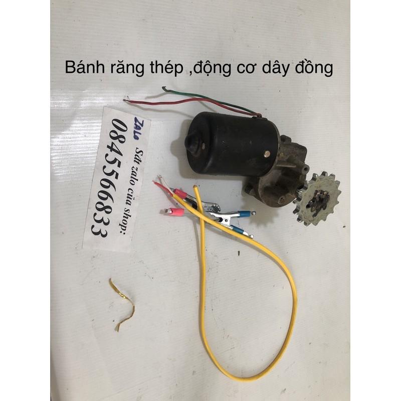 Mô tơ giảm tốc 12v -24v chế lò quay tự động