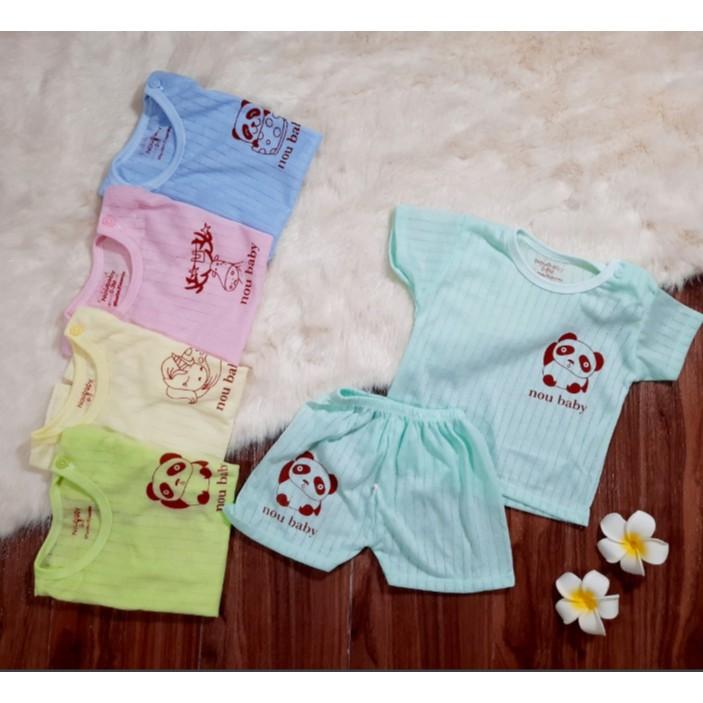 Bộ cotton giấy (mẫu trơn) cho bé 0-15 tháng tuổi- BNN