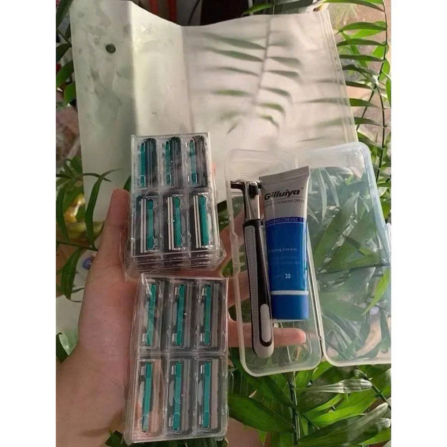 Dao Cạo Râu 36 Lưỡi Kèm Bàn Cạo – Lưỡi Dao Kép Thay Thế
