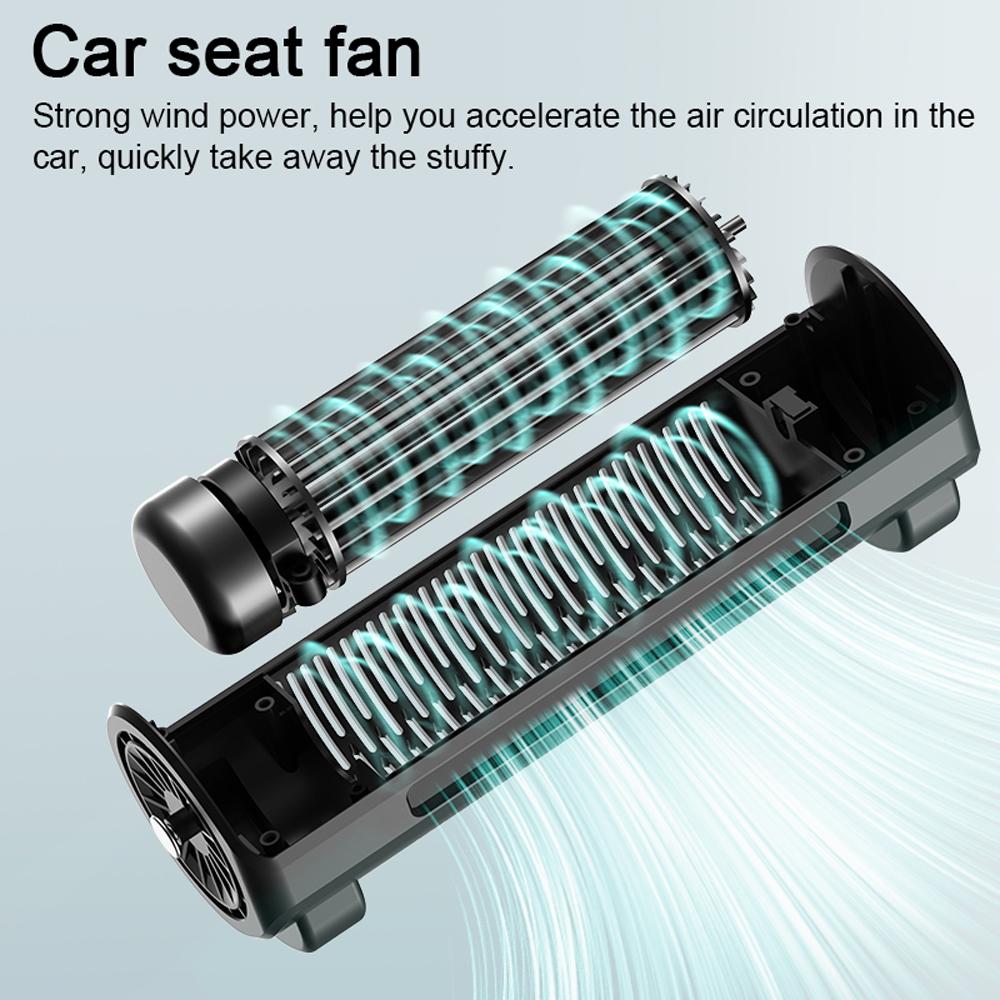 Car Seat Ventilation Fan USB Cooling Fan Air Circulation Electric Fan Low Noise with 3 Adjustable Wind Speeds Switch for Car Truck SUV