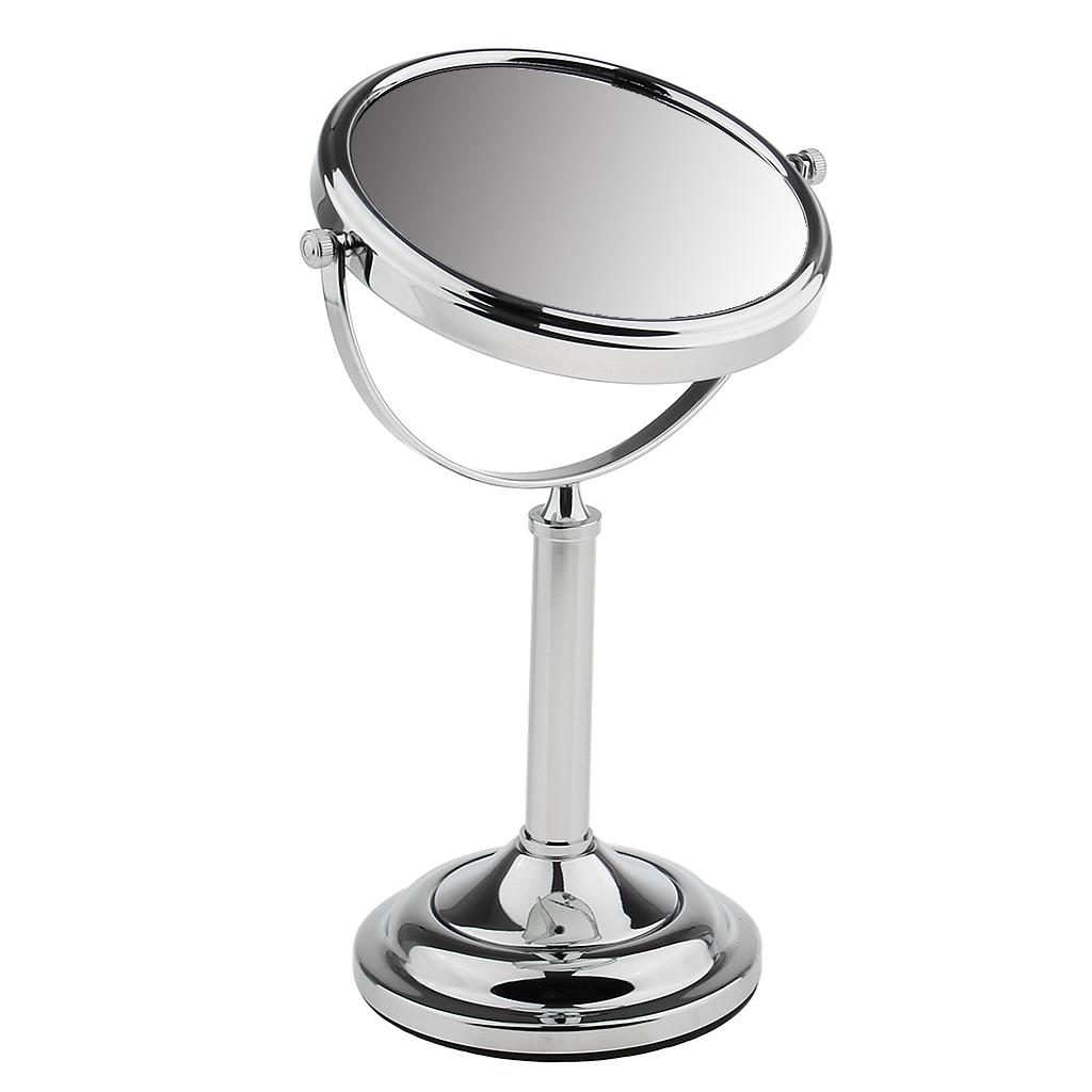 2xFree Standing Vanity Dual Side Bathroom Make Up Mirror 3x Magnification