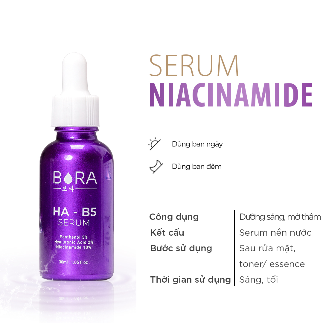 Serum dưỡng trắng da Bora Niacinamide lọ 30ml