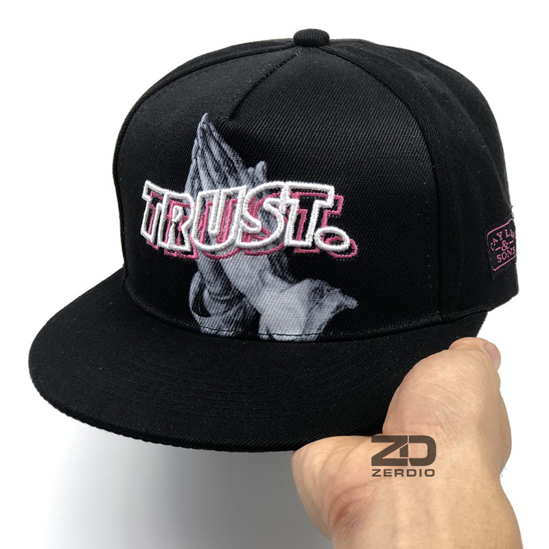 Mũ lưỡi trai hiphop, Nón snapback nam nữ Trust mã SN40 màu đen phong cách cá tính