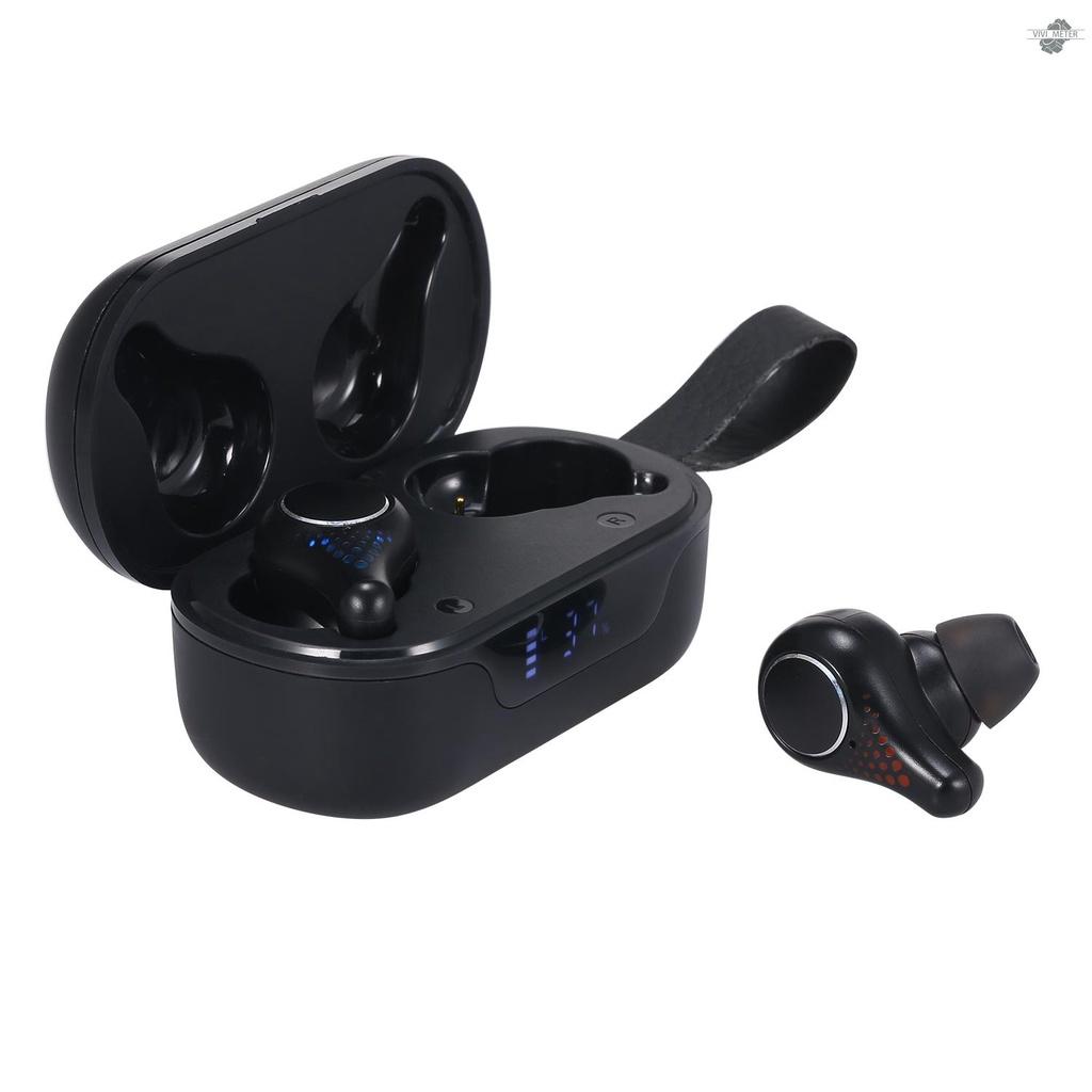 BT 5.0 True Wireless Earbuds with Charging Case TWS Earphone Sport Headset CVC 8.0 Noise Reduction LED Battery Display