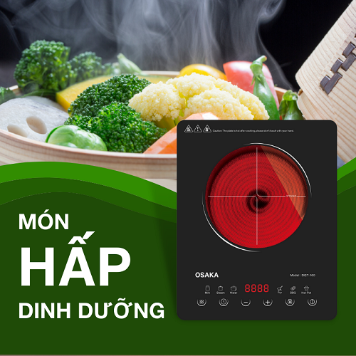 BẾP ĐIỆN ĐƠN HỒNG NGOẠI OSAKA DQT100 (1800W) - HÀNG CHÍNH HÃNG