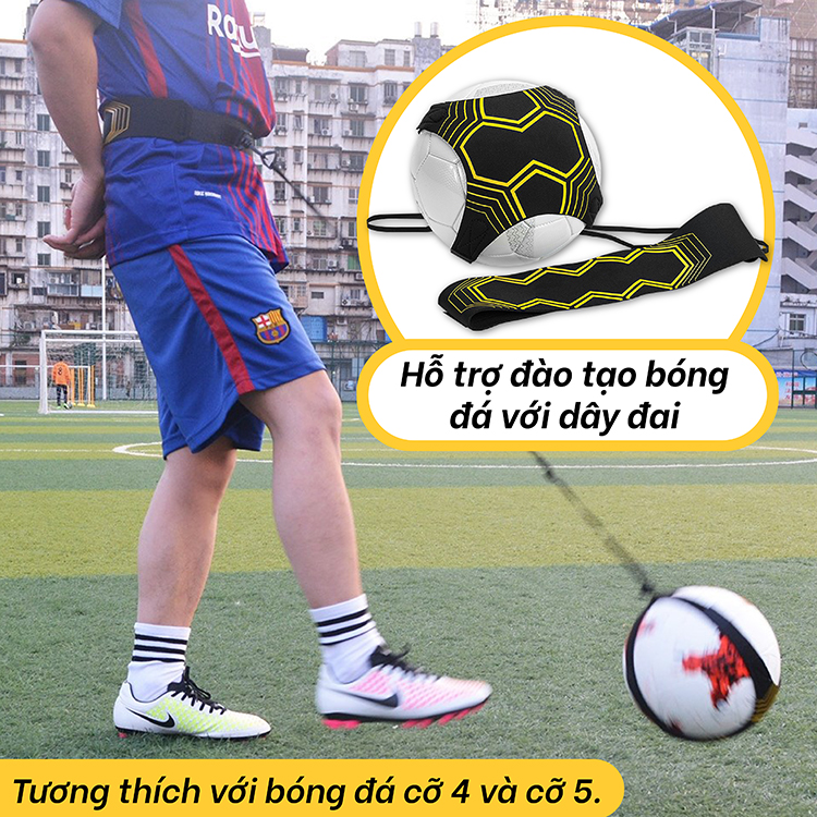 BG Đai Đeo Huấn Luyện Tập Đá Bóng, dây hỗ trợ tập luyện bóng cho bé Tùy Chỉnh Tiện Dụng Cho Mọi Lứa Tuổi FOOTBALL TRAINER ( hàng nhập khẩu)
