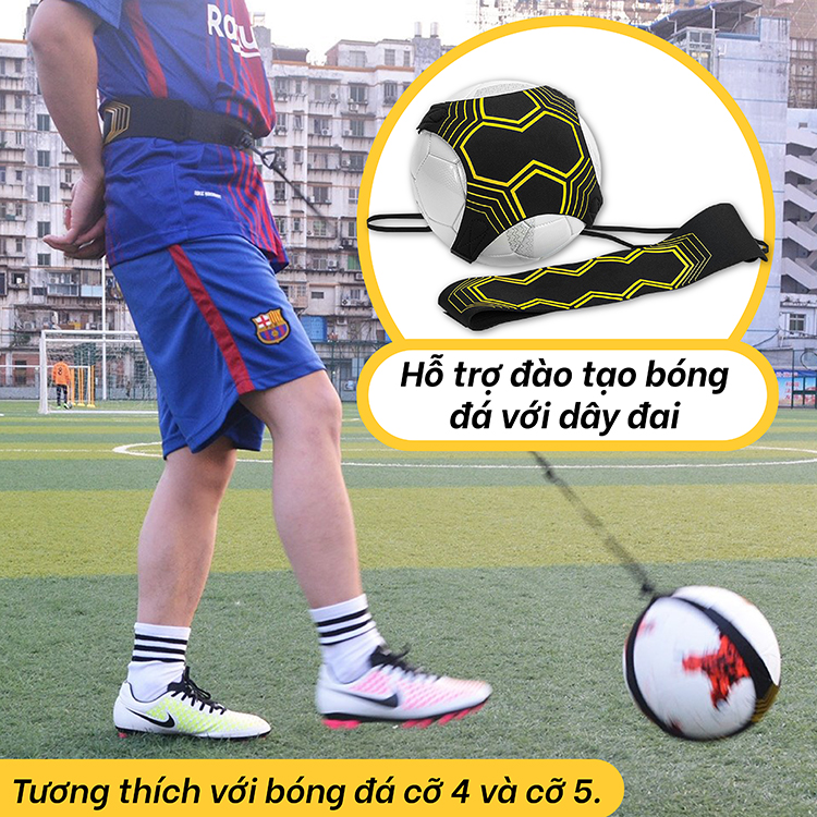 BG Đai Đeo Huấn Luyện Tập Đá Bóng, dây hỗ trợ tập luyện bóng cho bé Tùy Chỉnh Tiện Dụng Cho Mọi Lứa Tuổi FOOTBALL TRAINER