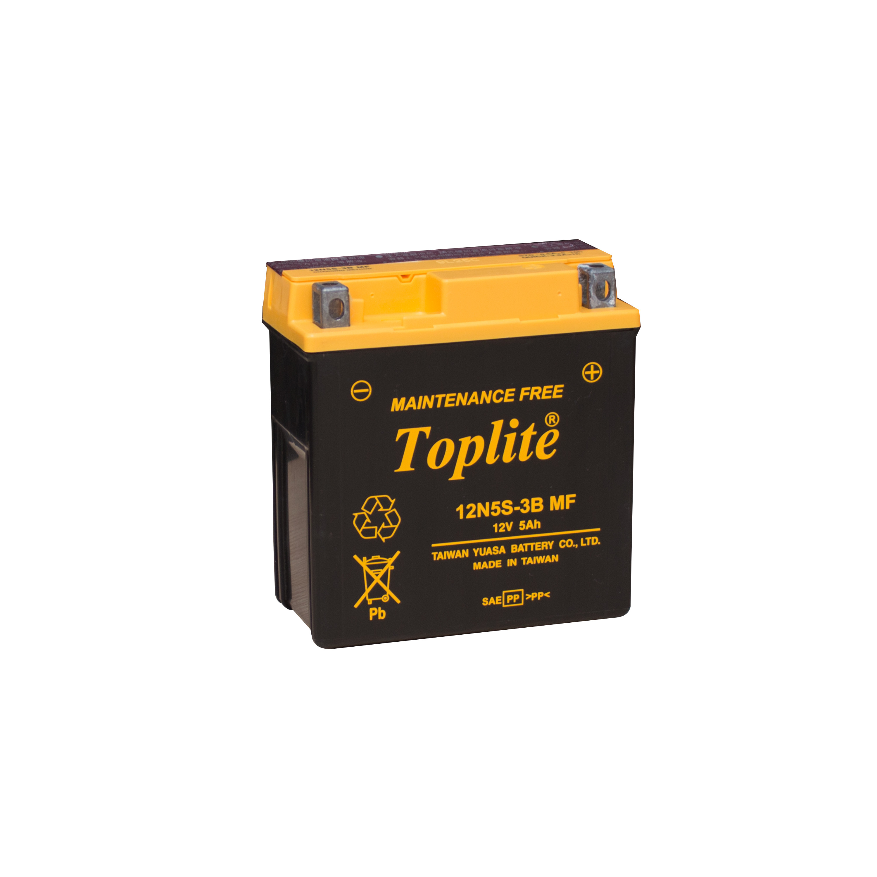 Ắc quy Toplite xe máy 12N5S-3B (12V-5Ah)