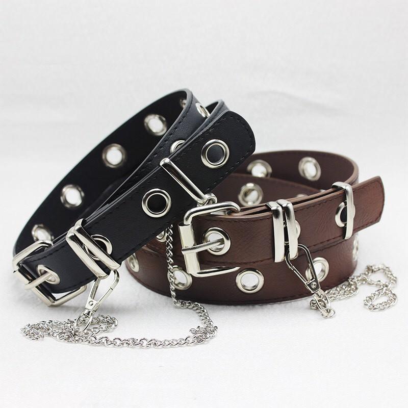 Thắt lưng CHAIN xích nhiều lỗ tròn Dây xích kèm theo belt Chain rời thắt lưng