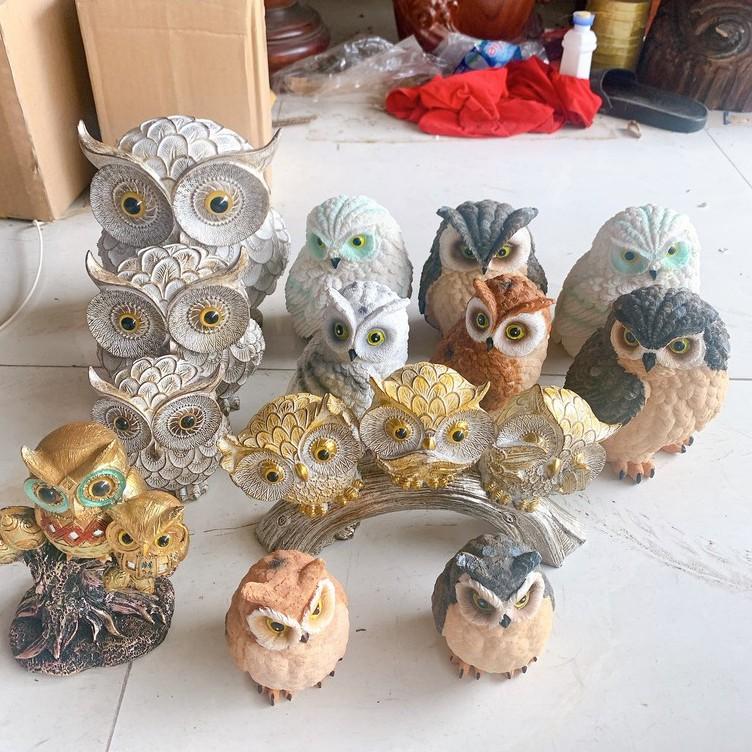 Tượng chim cú mèo nhiều mẫu Owl Figurines