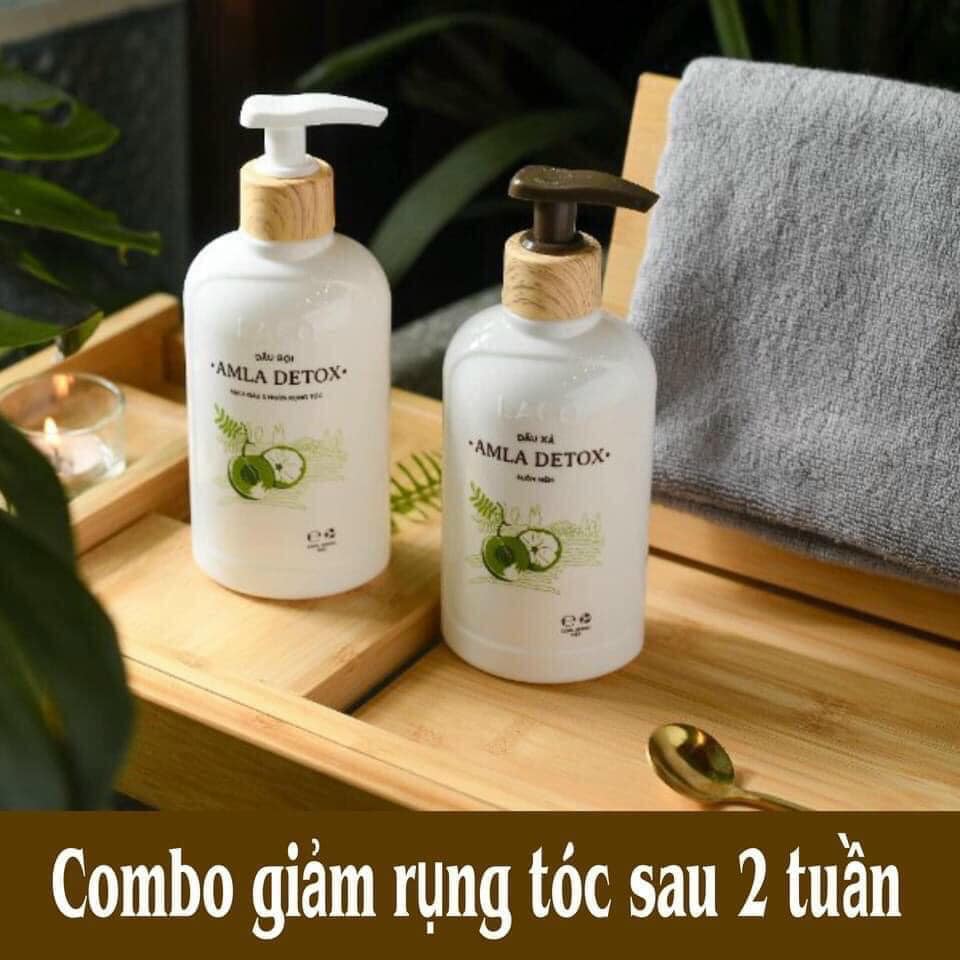 Dầu xả Organic Amla Detox - Thương hiệu Laco - Giúp tóc mềm mượt phục hồi hiệu quả - Dành cho tóc nhuộm tẩy uốn hay da dầu