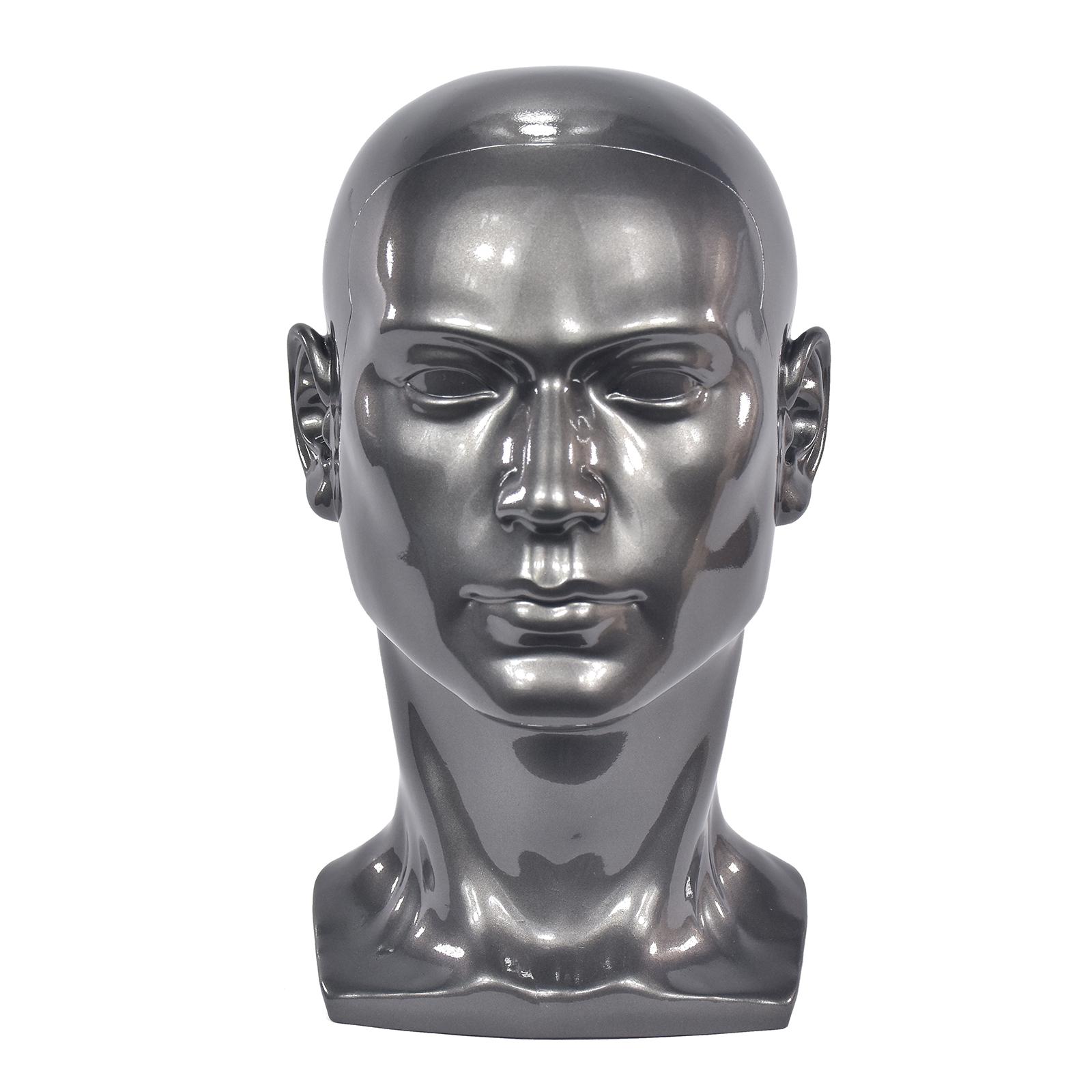 Mannequin Head Man for Scarf Hat Sunglass Display Manikin Head Black