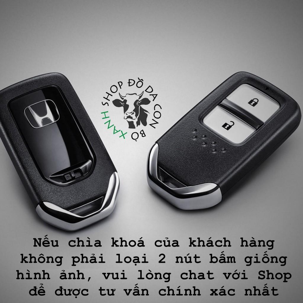 Bao da dành cho chìa khoá Honda Jazz, CRV, HRV, CR-V handmade da thật 003
