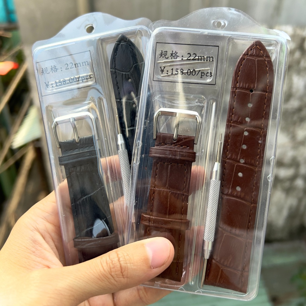 Dây da đeo dành Cho đồng hồ size 20mm, 22mm tương thích nhiều loại đồng hồ, tháo lắp dễ dàng
