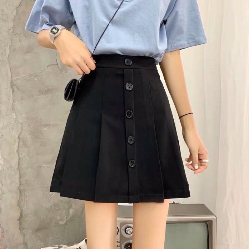 Chân váy ngắn, chân váy chữ A 5 khuy có quần chống lộ siêu hot