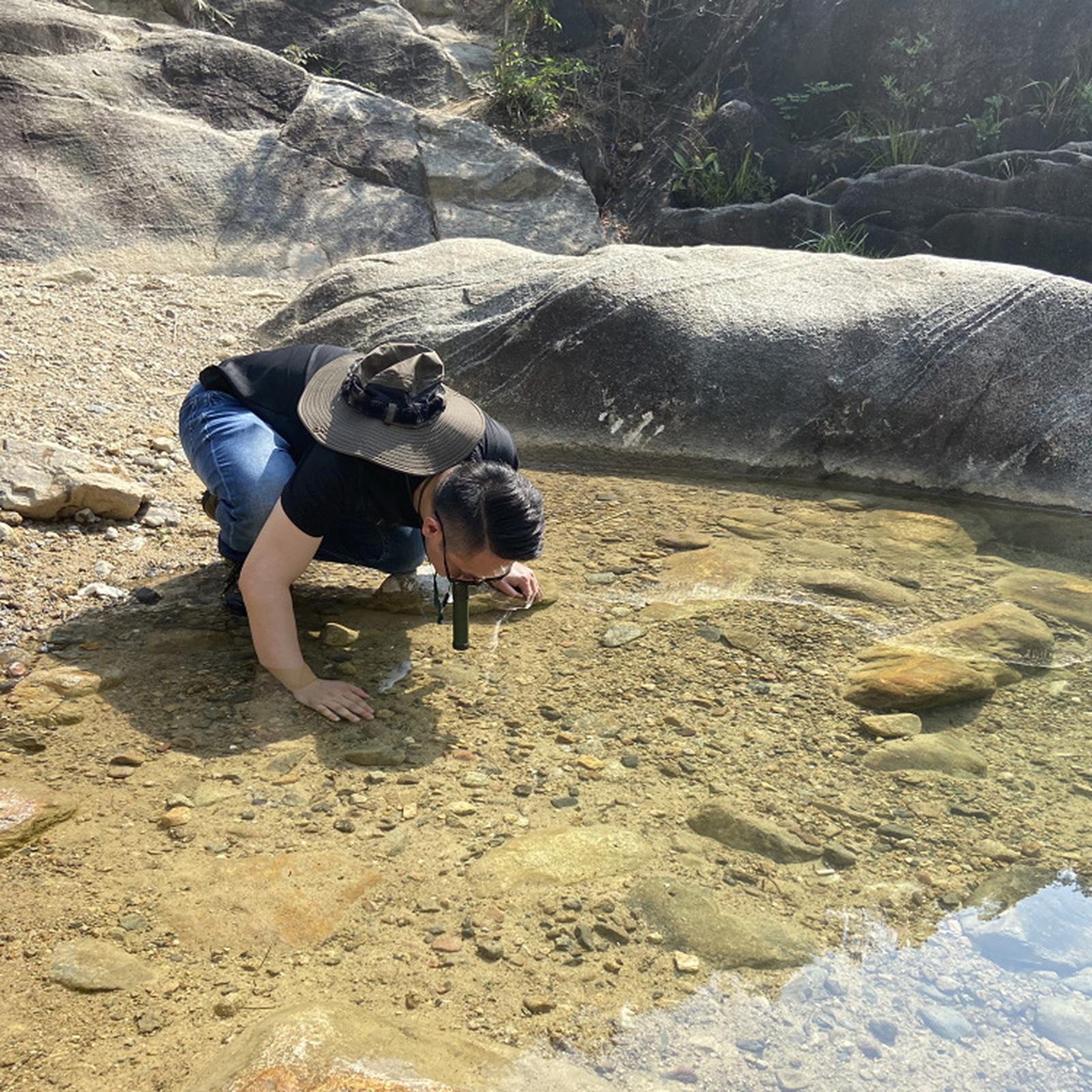 2x Portable Water Filter Purifier Filtration System Camping Hiking Travel