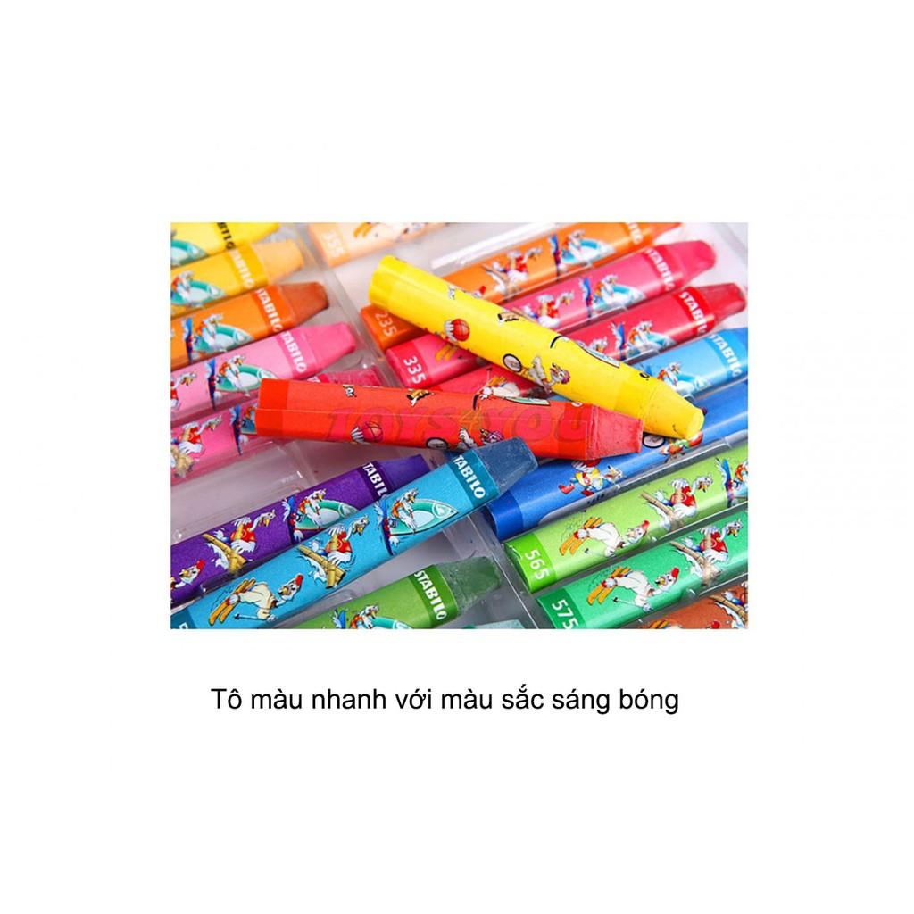 Bộ 2 Vỉ bút chì sáp STABILO Triangular Oil Pastels 12 cây + 24 cây (OP26-C2)