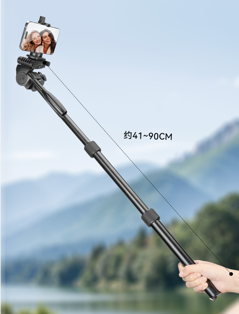 Tripod Yunteng VCT-190 - Chân Đế Máy Ảnh, Điện Thoại ,Tháo Rời Làm Gậy Selfie Kèm Remote Bluetooth - Hàng Chính Hãng