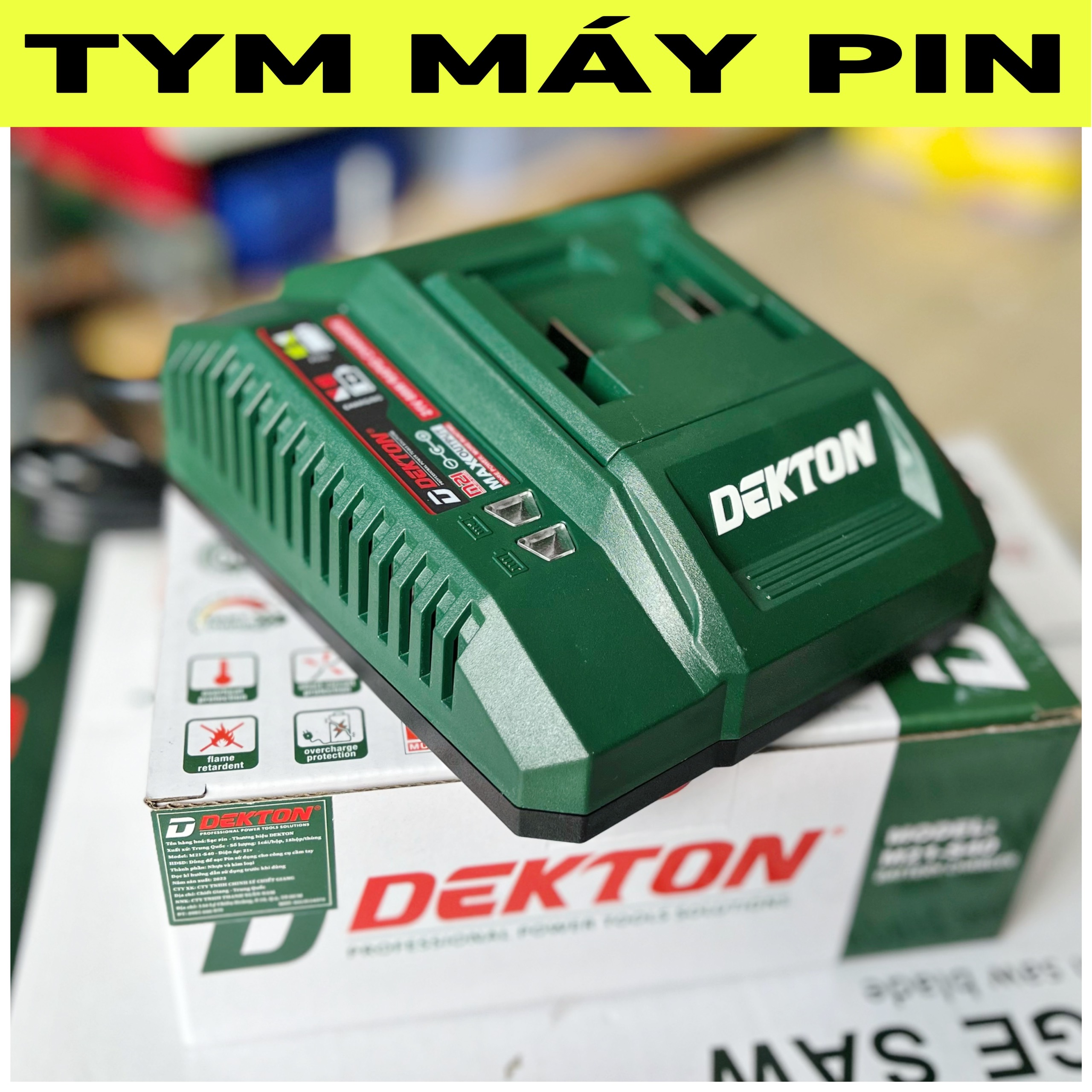 Đế Sạc Pin Dekton 21V Chân Pin Phổ Thông M21 – tym máy pin