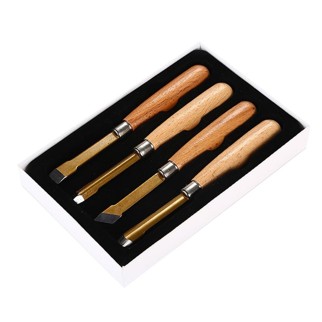 4pc Steel Carving Chip Detail for Craft