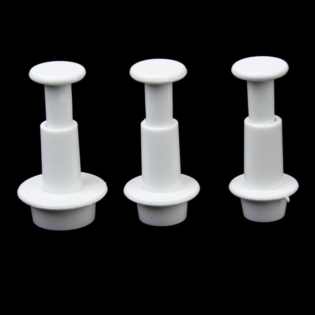 3pcs DIY Round Fondant Cake Sugarcraft Plunger Mold Cupcake Cookie Tools