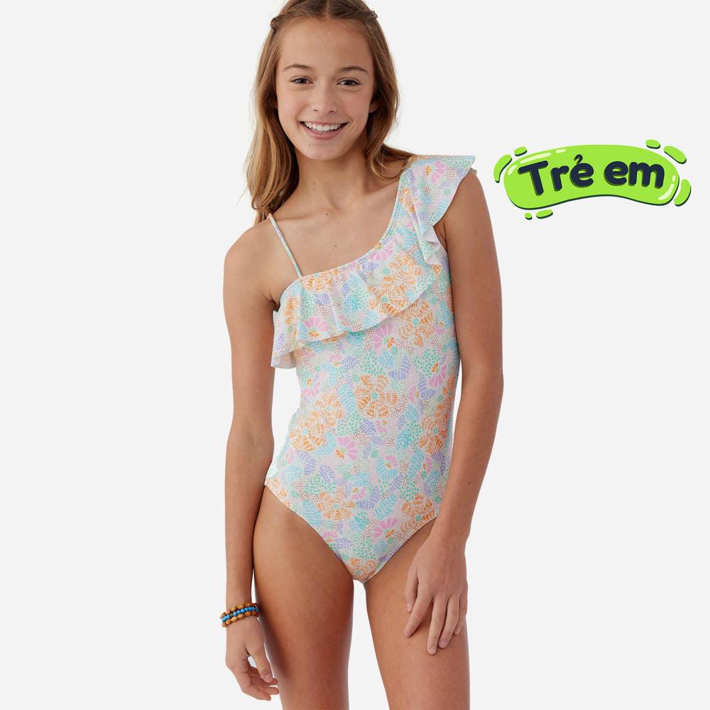 Đồ bơi một mảnh bé gái Oneill Piper Floral Ruffle One Shoulder - SP3874010-VAN