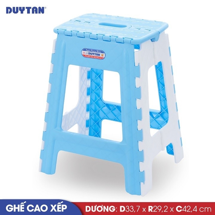 Ghế cao xếp nhựa Duy Tân (33.7 x 29.2 x 42.4 cm) - 05004 - Giao màu ngẫu nhiên - Hàng chính hãng