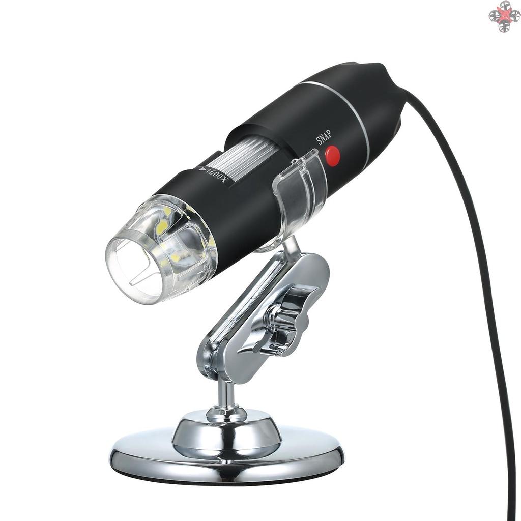 Kính Hiển Vi Kỹ Thuật Số Phóng Đại 1600x 8 Bóng Led Có Giá Đỡ Cầm Tay