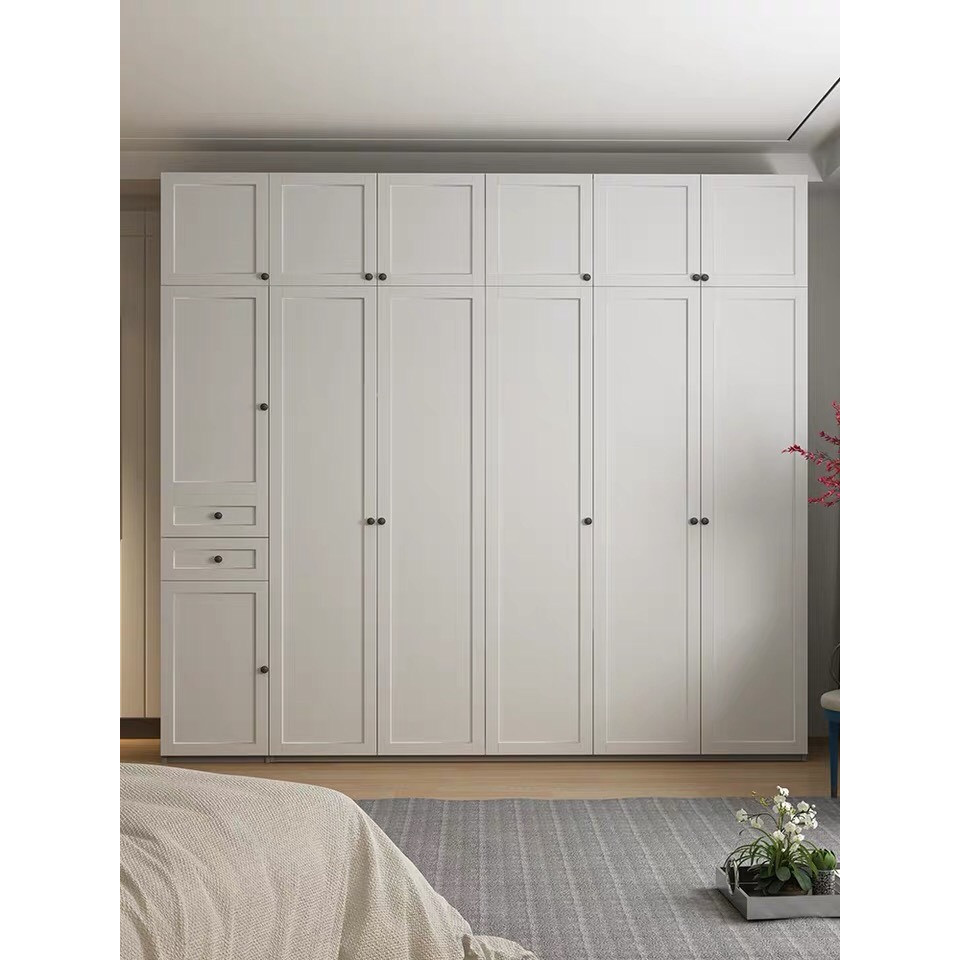 Tủ quần áo 6 cánh pano thanh lịch giá rẻ Tphcm - Màu Trắng - TA225