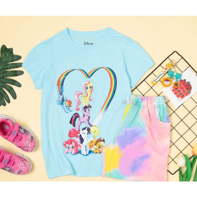 Bộ cotton ngắn tay cho bé gái 4-14t