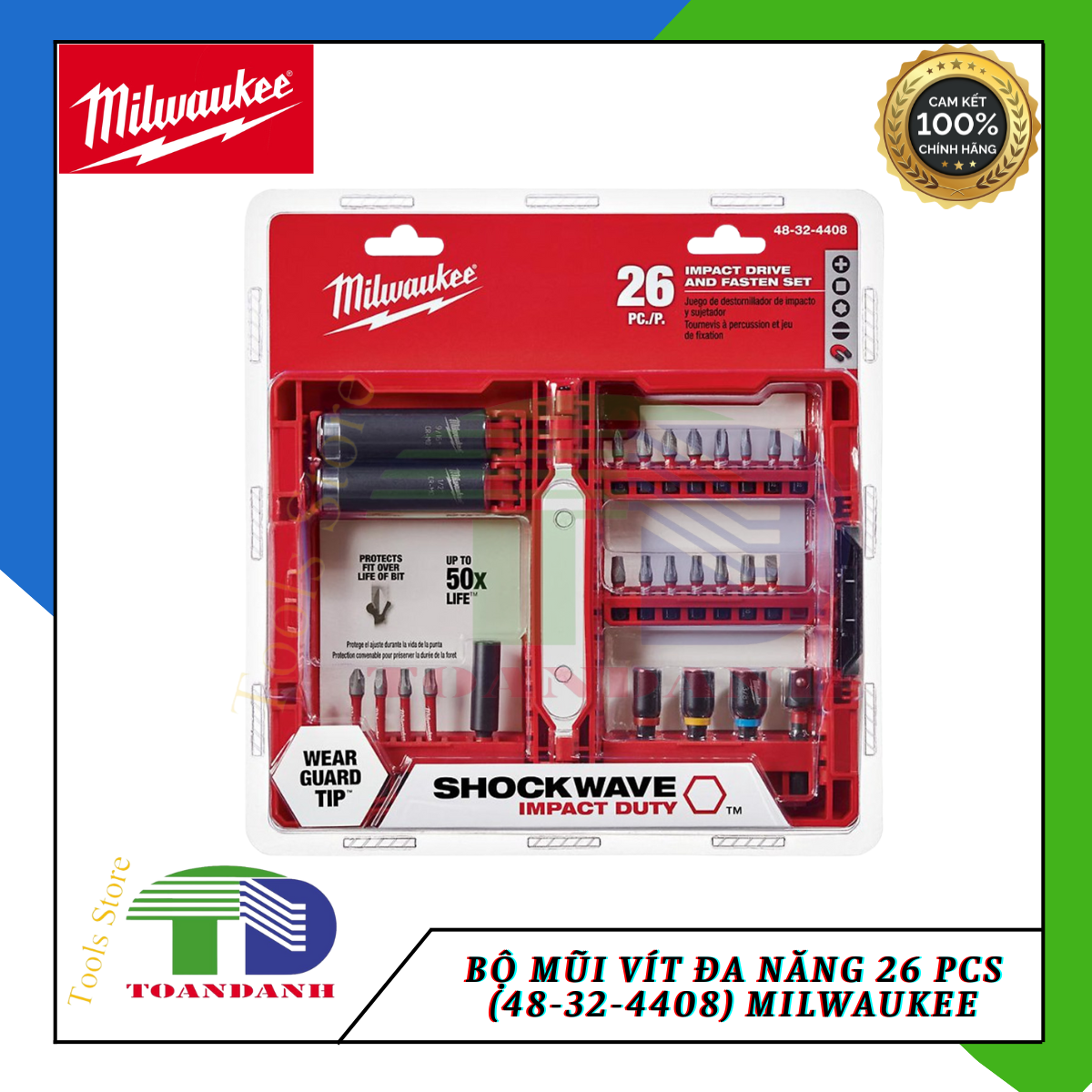 Bộ mũi vít đa năng 26 pcs (48-32-4408) Milwaukee