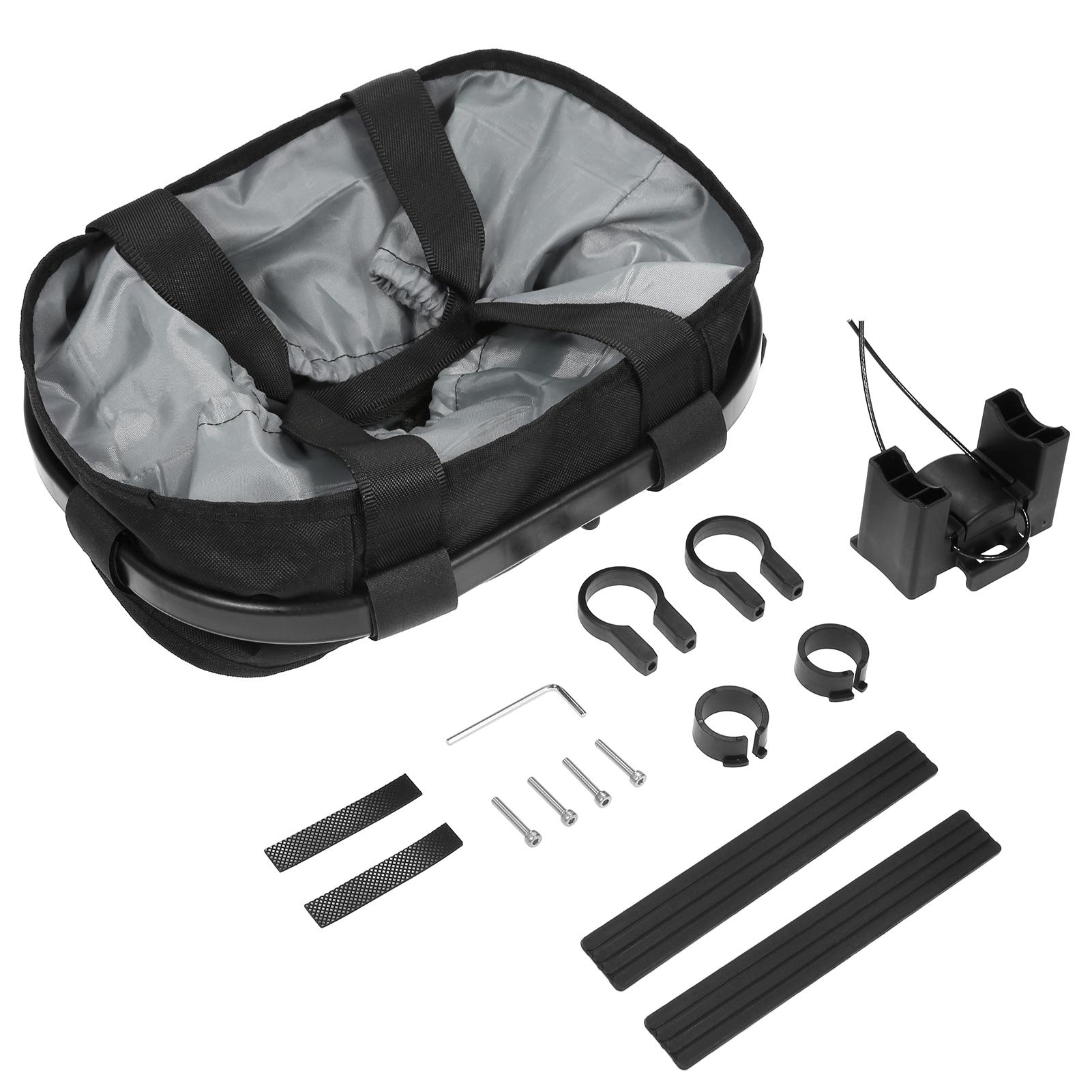 Bike Basket Quick Release Removable Folding Bicycle Handle Basket Pet Cat Dog Carrier Bag Detachable Shoulder Bag Tote